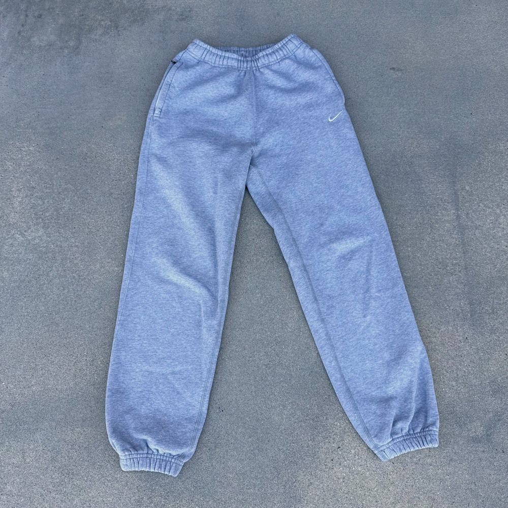 Nike Grey Fleece Jogger Sweatpants XXS Heathered Embroidered Swoosh Logo